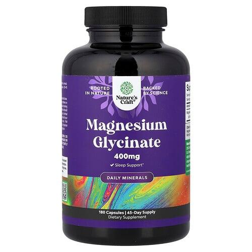 네이처스 크래프트 Nature's Craft, 마그네슘 글리시네이트, 캡슐 180정(캡슐 1정당 100mg) 상품 이미지