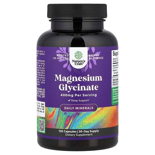 네이처스 크래프트 Nature's Craft, 마그네슘 글리시네이트, 캡슐 120정(캡슐 1정당 100mg) 상품 이미지