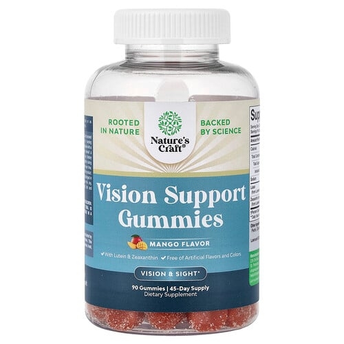 네이처스 크래프트 Nature's Craft, 시력 지원 Gummies, 망고, 구미젤리 90개 상세 이미지