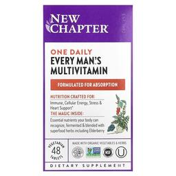 뉴챕터 New Chapter, One Daily Every Man's™ 종합비타민, 베지 정제 48정