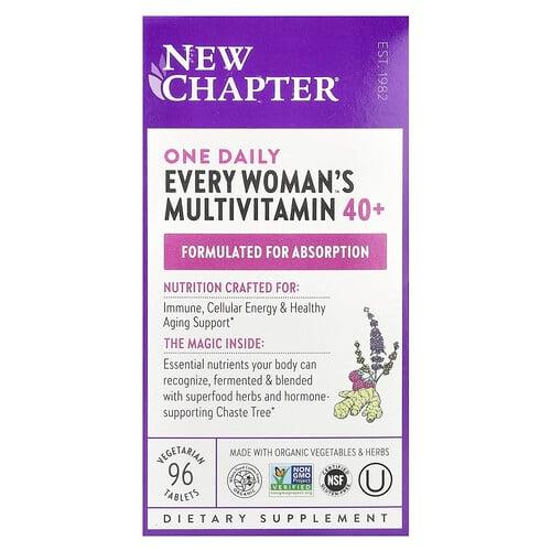 뉴챕터 New Chapter, 원 데일리 모든 여성용 Multivitamin™ 40+, 베지 정제 96정 상품 이미지
