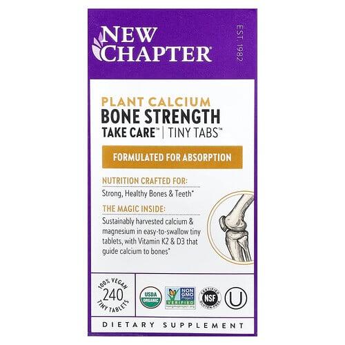 뉴챕터 New Chapter, 식물성 칼슘, Bone Strength Take Care™, 비건 타이니 정제 240정 상품 이미지