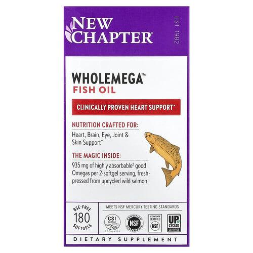 뉴챕터 New Chapter, Wholemega™ 피쉬 오일, 소프트젤 180정 상품 이미지