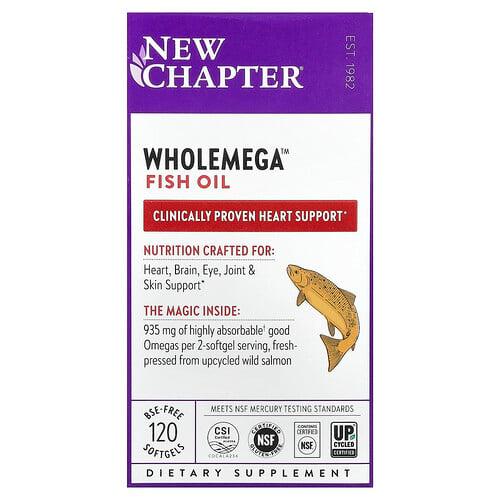 뉴챕터 New Chapter, Wholemega™ 피쉬 오일, 소프트젤 120정 상품 이미지