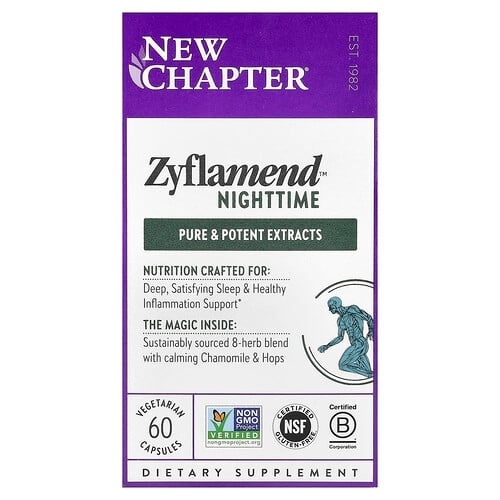 뉴챕터 New Chapter, Zyflamend™ 나이트타임, 베지 캡슐 60정 상세 이미지