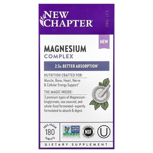 뉴챕터 New Chapter, 마그네슘 복합체, 180정(1정당 162.5mg) 상세 이미지