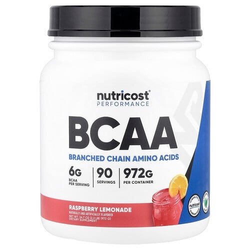 뉴트리코스트 Nutricost, 퍼포먼스, BCAA, 라즈베리 레모네이드, 972g(2.2lb) 상세 이미지