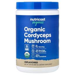 뉴트리코스트 Nutricost, 유기농 동충하초 버섯, 무맛, 250g(8.9oz)