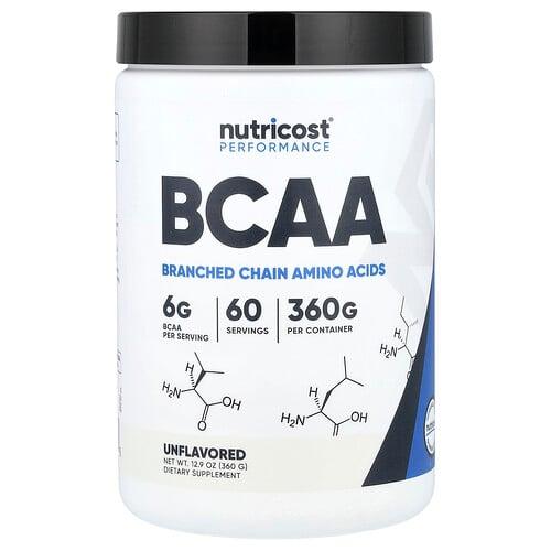 뉴트리코스트 Nutricost, 운동 능력, BCAA, 무맛, 360g(12.9oz) 상품 이미지