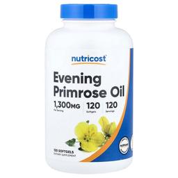 뉴트리코스트 Nutricost, 달맞이꽃 오일, 1,300mg, 소프트젤 120정