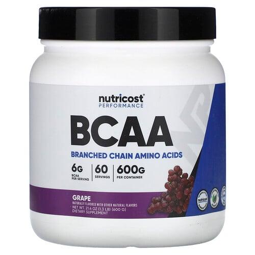 뉴트리코스트 Nutricost, 운동 능력, BCAA, 포도 맛, 600g(1.3lb) 상품 이미지