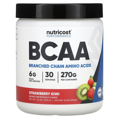 뉴트리코스트 Nutricost, 운동 능력, BCAA, 딸기 키위, 270g(9.6oz) 상세 이미지