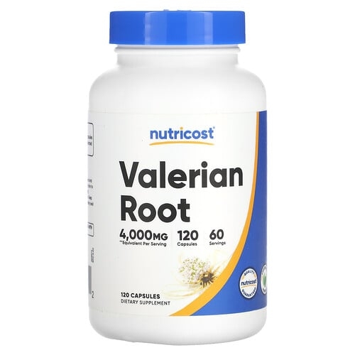 뉴트리코스트 Nutricost, 발레리안 뿌리, 캡슐 120정(캡슐 1정당 2,000mg) 상세 이미지