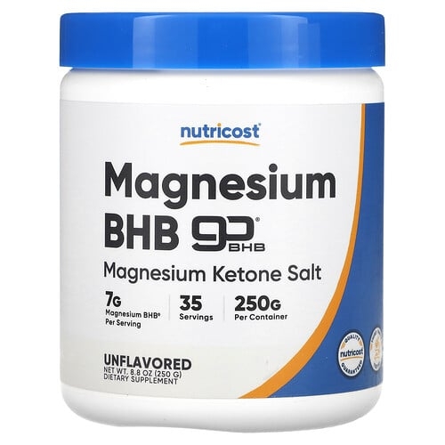 뉴트리코스트 Nutricost, 마그네슘 BHB, goBHB®, 무맛, 250g(8.8oz) 상세 이미지