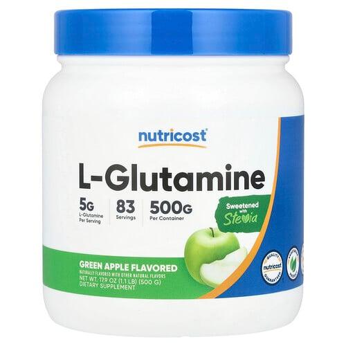 뉴트리코스트 Nutricost, L-글루타민, 그린 애플, 500g(17.9oz) 상품 이미지