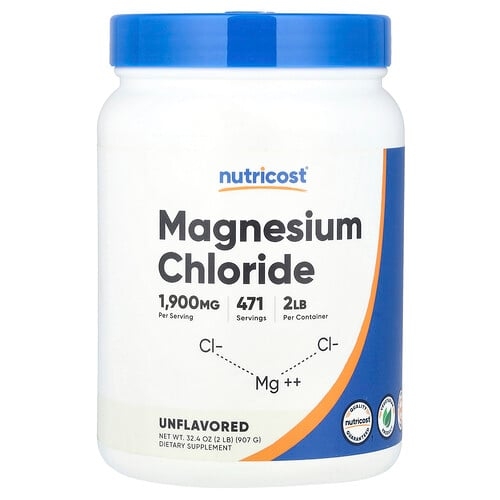 뉴트리코스트 Nutricost, 마그네슘클로라이드, 무맛, 907g(32.4oz) 상세 이미지