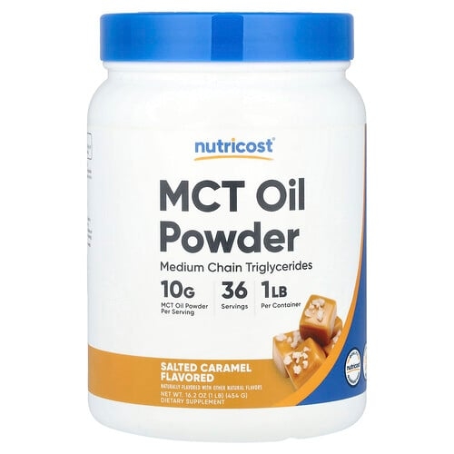 뉴트리코스트 Nutricost, MCT 오일 분말, 솔티드 캐러멜, 454g(1lb) 상세 이미지