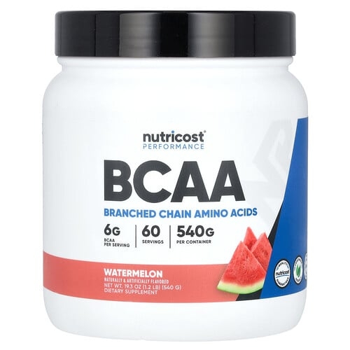 뉴트리코스트 Nutricost, 운동 능력, BCAA, 수박, 540g(1.2lb) 상세 이미지
