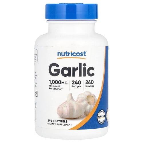 뉴트리코스트 Nutricost, 마늘, 1,000mg, 소프트젤 240정 상세 이미지