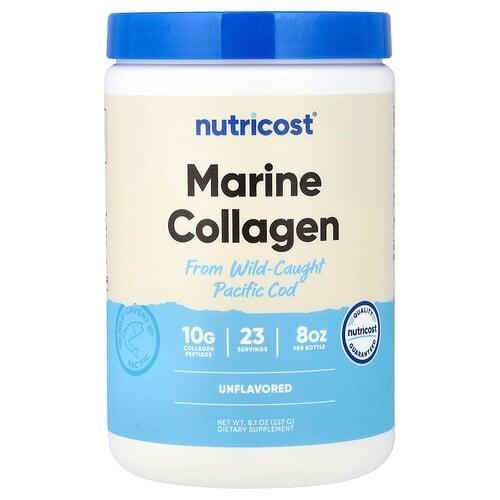 뉴트리코스트 Nutricost, 자연산 생선에서 추출한 해양 콜라겐, 무맛, 227g(8.1oz) 상품 이미지