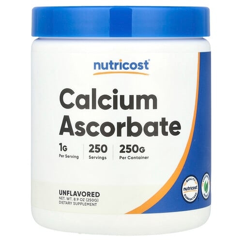 뉴트리코스트 Nutricost, 아스코르브산칼슘, 무맛, 250g(8.9oz) 상세 이미지