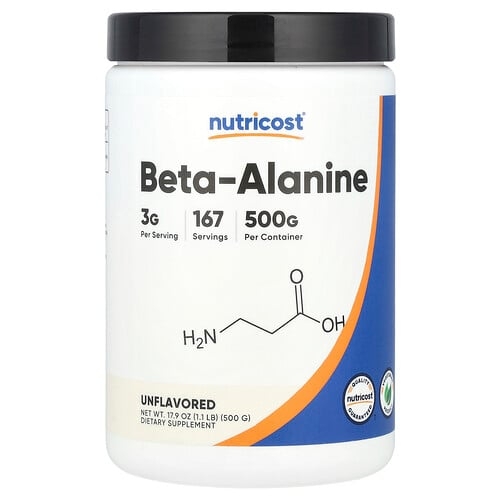 뉴트리코스트 Nutricost, 베타-알라닌, 무맛, 500g(17.9oz) 상세 이미지