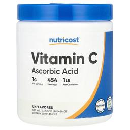 뉴트리코스트 Nutricost, 비타민C, 무맛, 454g(16.2oz)