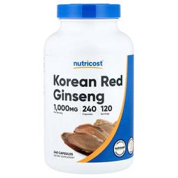 뉴트리코스트 Nutricost, 한국 홍삼, 캡슐 240정(캡슐 1정당 500mg)