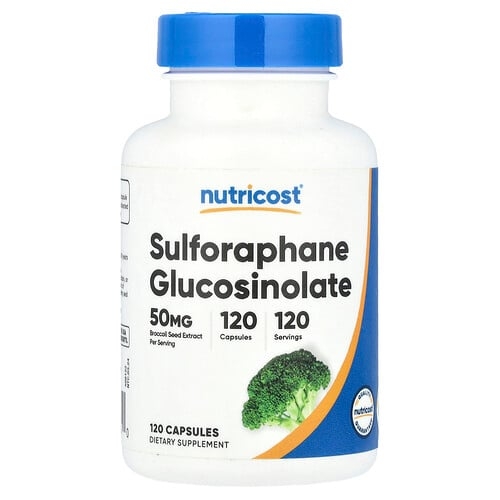 뉴트리코스트 Nutricost, 설포라판글루코시놀레이트, 50mg, 캡슐 120정 상세 이미지