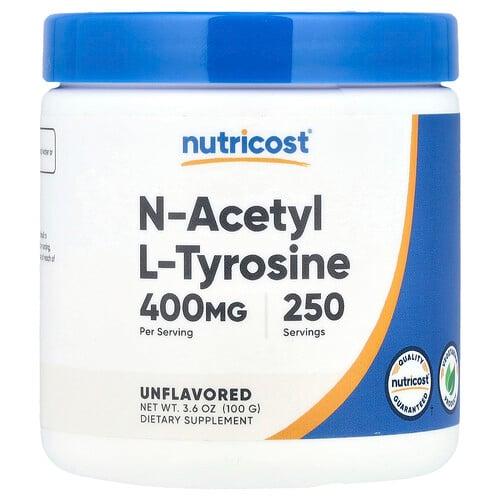 뉴트리코스트 Nutricost, N-아세틸 L-티로신, 무맛, 100g(3.6oz) 상품 이미지