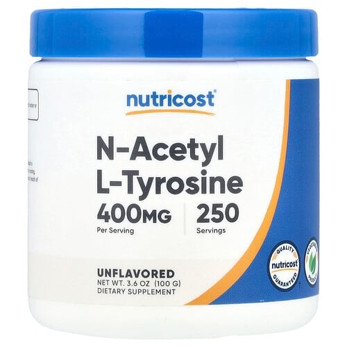 뉴트리코스트 Nutricost, N-아세틸 L-티로신, 무맛, 100g(3.6oz) 상세 이미지