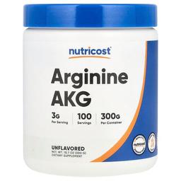뉴트리코스트 Nutricost, 아르기닌 AKG, 무맛, 300g(10.7oz)