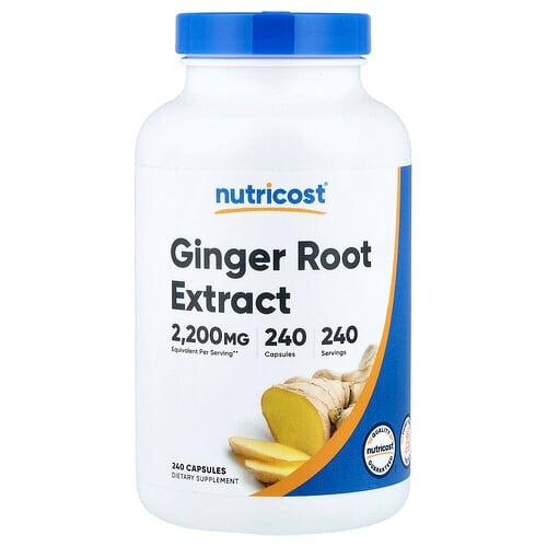 뉴트리코스트 Nutricost, 생강뿌리추출물, 캡슐 240정(캡슐 1정당 550mg) 상품 이미지