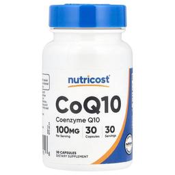 뉴트리코스트 Nutricost, CoQ10, 100mg, 캡슐 30정