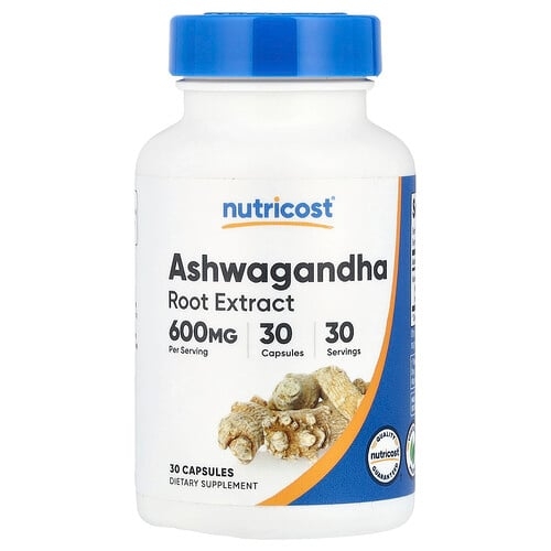뉴트리코스트 Nutricost, 아슈와간다 뿌리추출물, 600mg, 캡슐 30정 상세 이미지