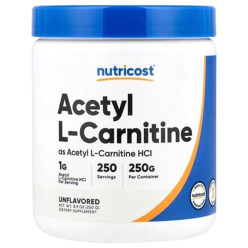 뉴트리코스트 Nutricost, 아세틸 L-카르니틴, 무맛, 250g(8.9oz) 상품 이미지