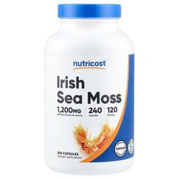 뉴트리코스트 Nutricost, 아이리쉬바다이끼, 캡슐 240정(캡슐 1정당 600mg)