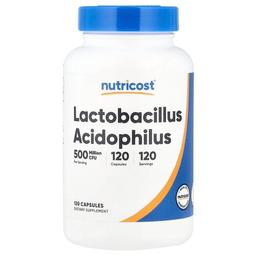 뉴트리코스트 Nutricost, 락토바실러스 애시도필러스, 50mg(5억 CFU), 캡슐 120정