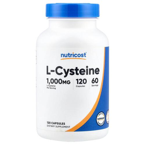 뉴트리코스트 Nutricost, L-시스테인, 캡슐 120정(캡슐 1정당 500mg) 상품 이미지