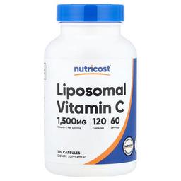 뉴트리코스트 Nutricost, 리포소말 비타민C, 캡슐 120정(캡슐 1정당 750mg)