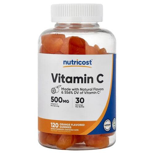 뉴트리코스트 Nutricost, 비타민C 구미젤리, 오렌지 맛, 구미젤리 120개 상품 이미지