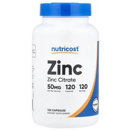 뉴트리코스트 Nutricost, 아연, 50mg, 캡슐 120정