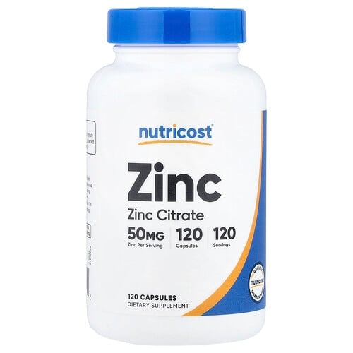 뉴트리코스트 Nutricost, 아연, 50mg, 캡슐 120정 상세 이미지