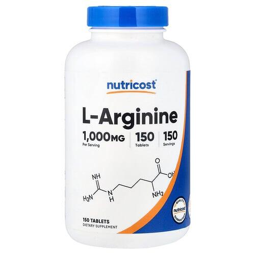 뉴트리코스트 Nutricost, l-알지닌, 1,000mg, 150정 상품 이미지