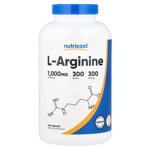 뉴트리코스트 Nutricost, l-알지닌, 1,000mg, 300정 상품 이미지