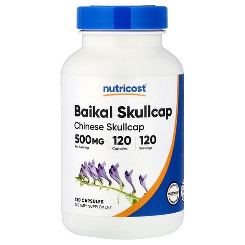 뉴트리코스트 Nutricost, 바이칼 골무꽃, 500mg, 캡슐 120정 상세 이미지