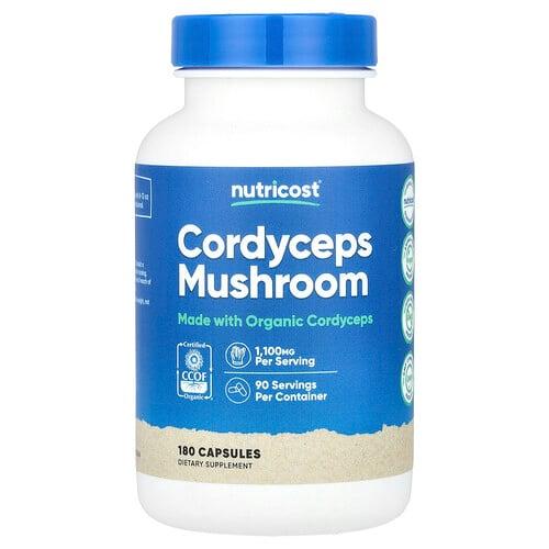 뉴트리코스트 Nutricost, 동충하초 버섯, 캡슐 180정(캡슐당 550mg) 상품 이미지