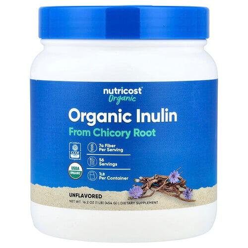 뉴트리코스트 Nutricost, 유기농 이눌린 분말, 무맛, 454g(16.2oz) 상품 이미지