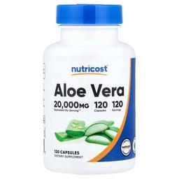 뉴트리코스트 Nutricost, 알로에베라, 20,000mg, 캡슐 120정