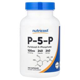 뉴트리코스트 Nutricost, P-5-P, 100mg, 캡슐 240정